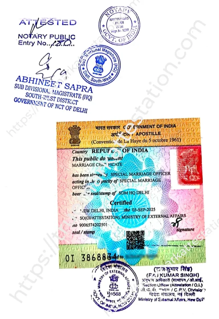 Ministry of External Affairs Attestation