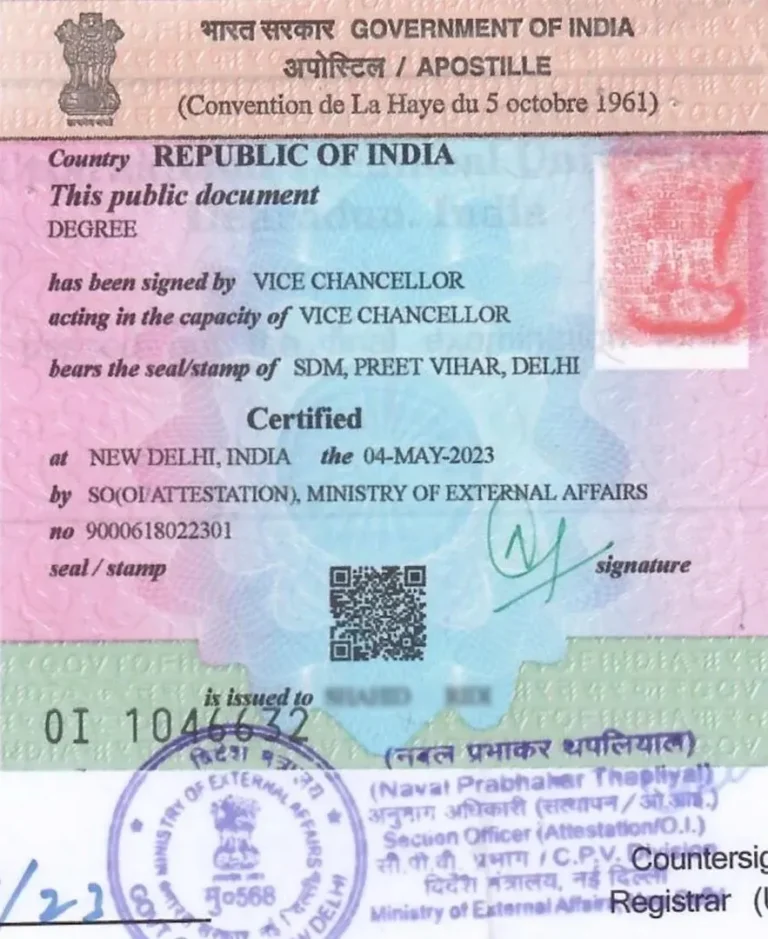 Apostille Attestation Services in Delhi